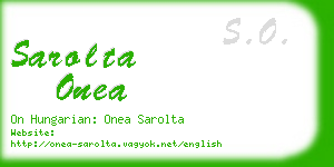 sarolta onea business card